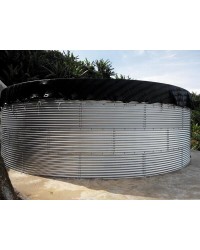 Резервоари за вода от силозен тип с мембранна обшивка и опции за покривна конструкция и изводи за пълнене и източване