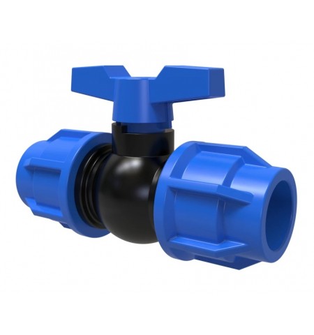 Кран ПE сферичен φ50 x φ50 тип ракор