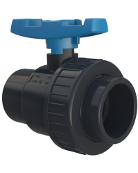 Кран ПВЦ сферичен 1 1/2"ж.