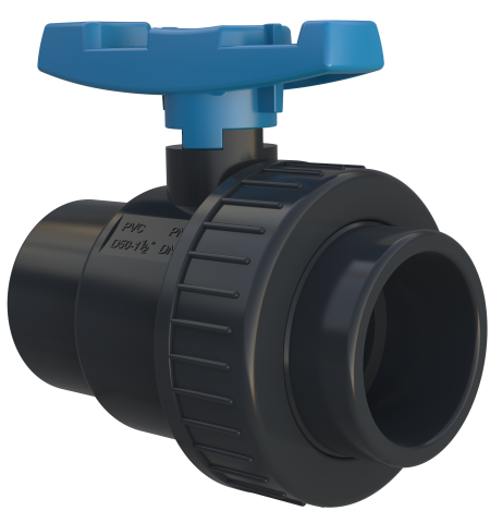 Кран ПВЦ сферичен 1"ж.